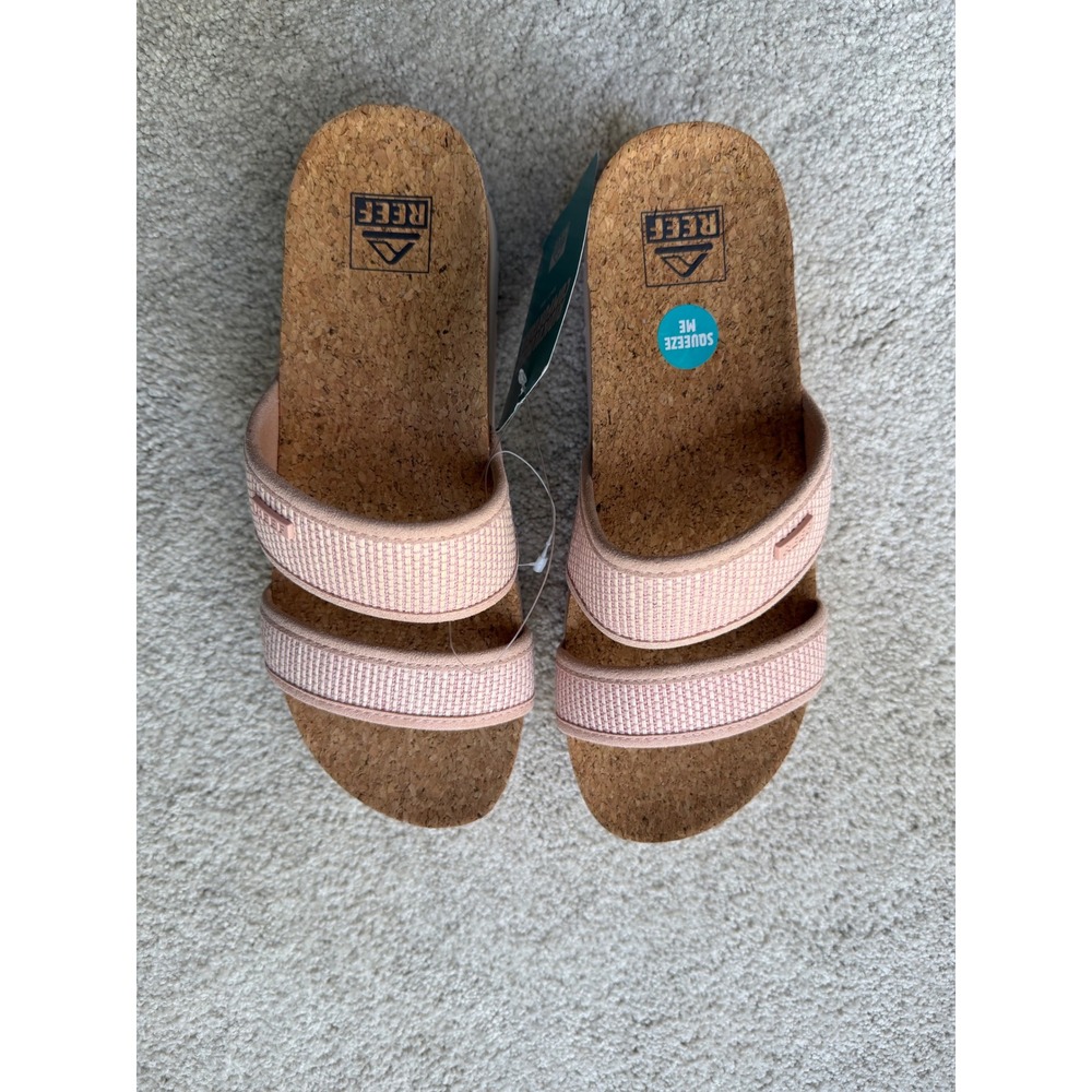 Reef Cushion Vista Higher 8.5 Cameo Rose Platform Slide Sandals